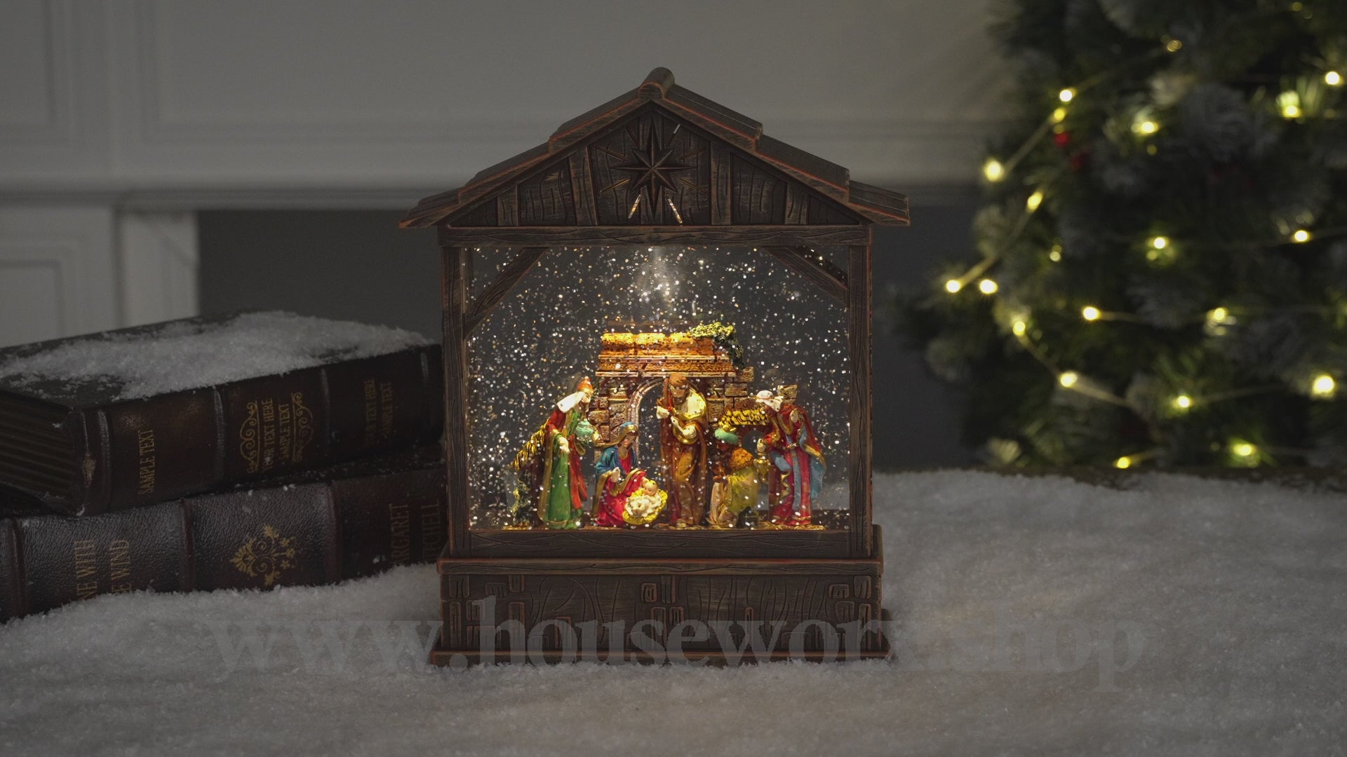 Manger_christmas_snow_globe_collection_bronze video