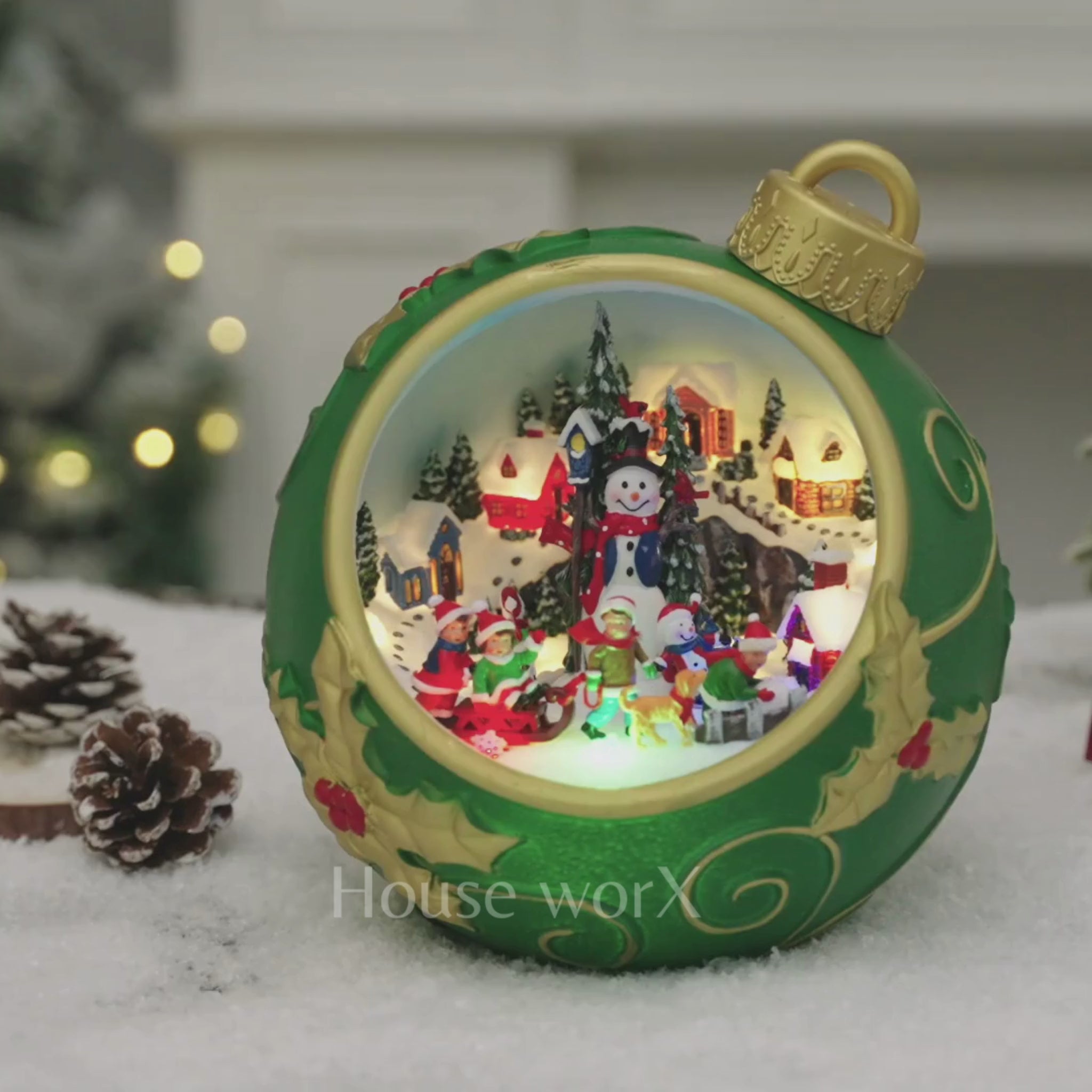 large snowman bauble video