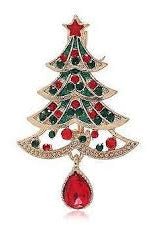 Red Star Tree Brooch - Christmas Snow Globes by House worX