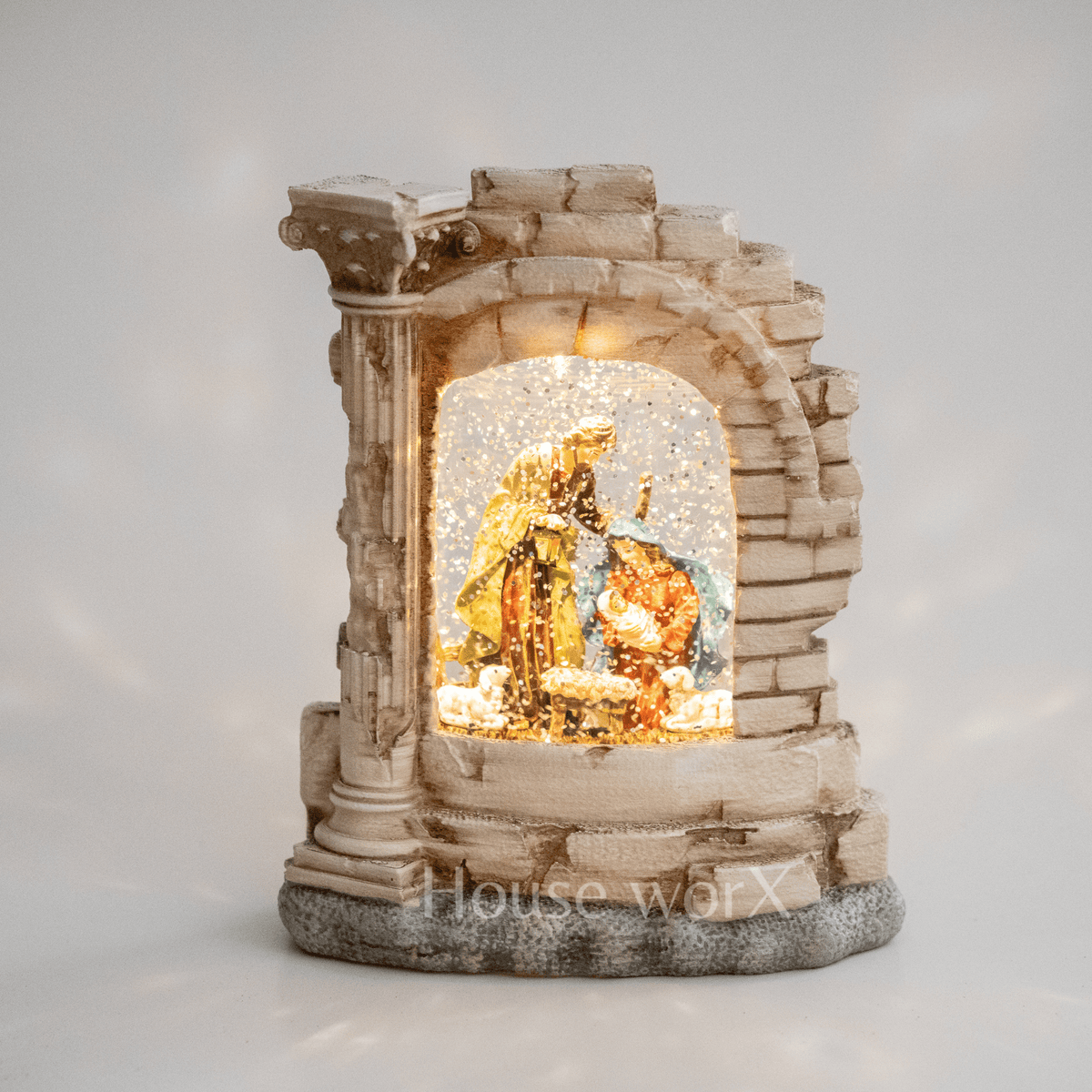 Relic Column - Medium (4) - Christmas Snow Globes by House worX