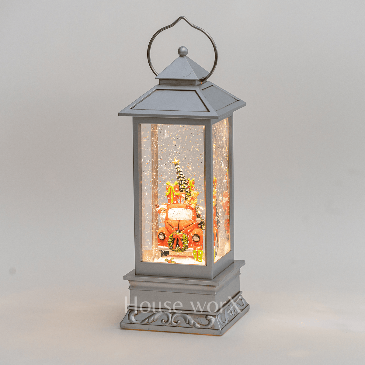 Santa/Car - Silver - Christmas Snow Globes by House worX