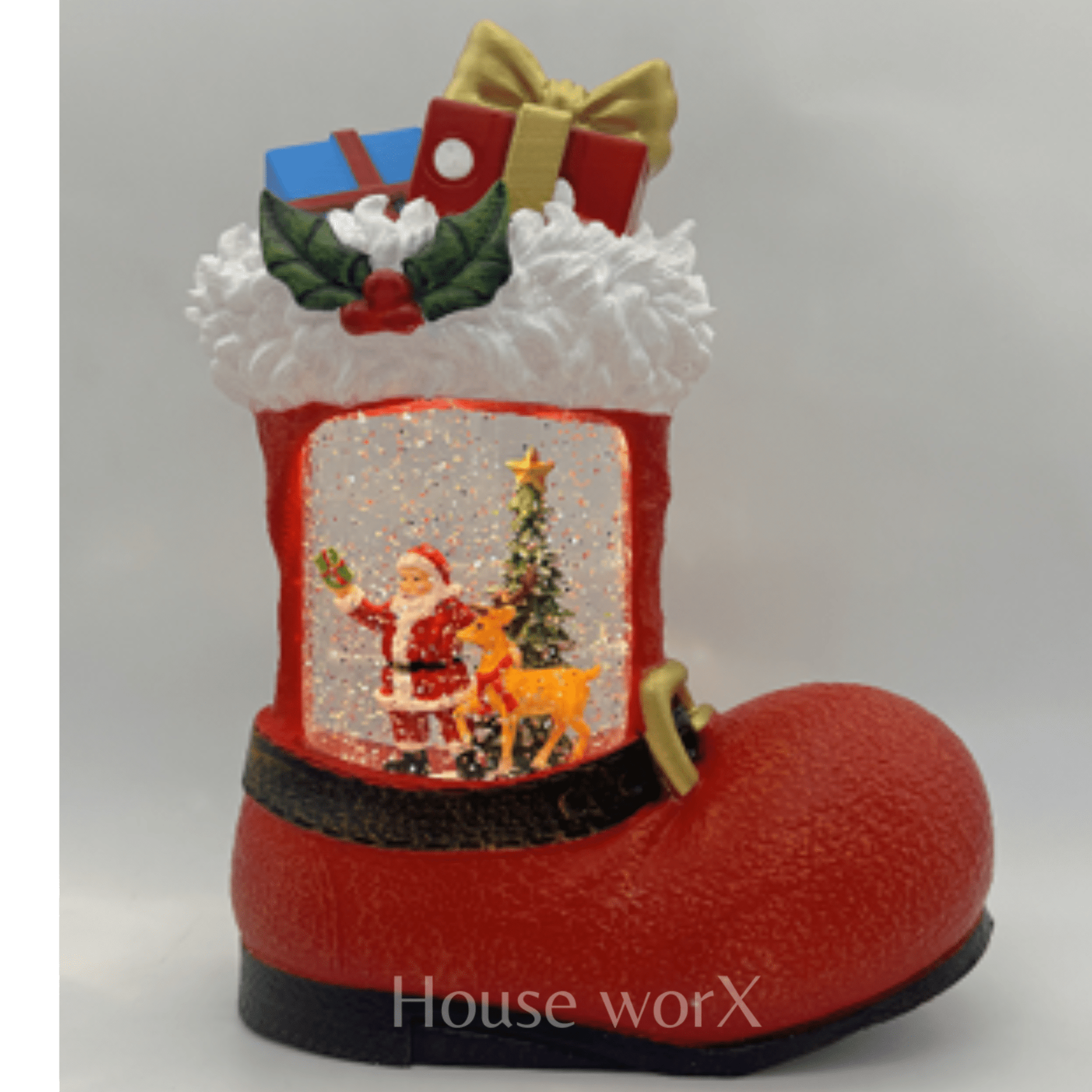 Santa's Boot - Christmas Snow Globes by House worX