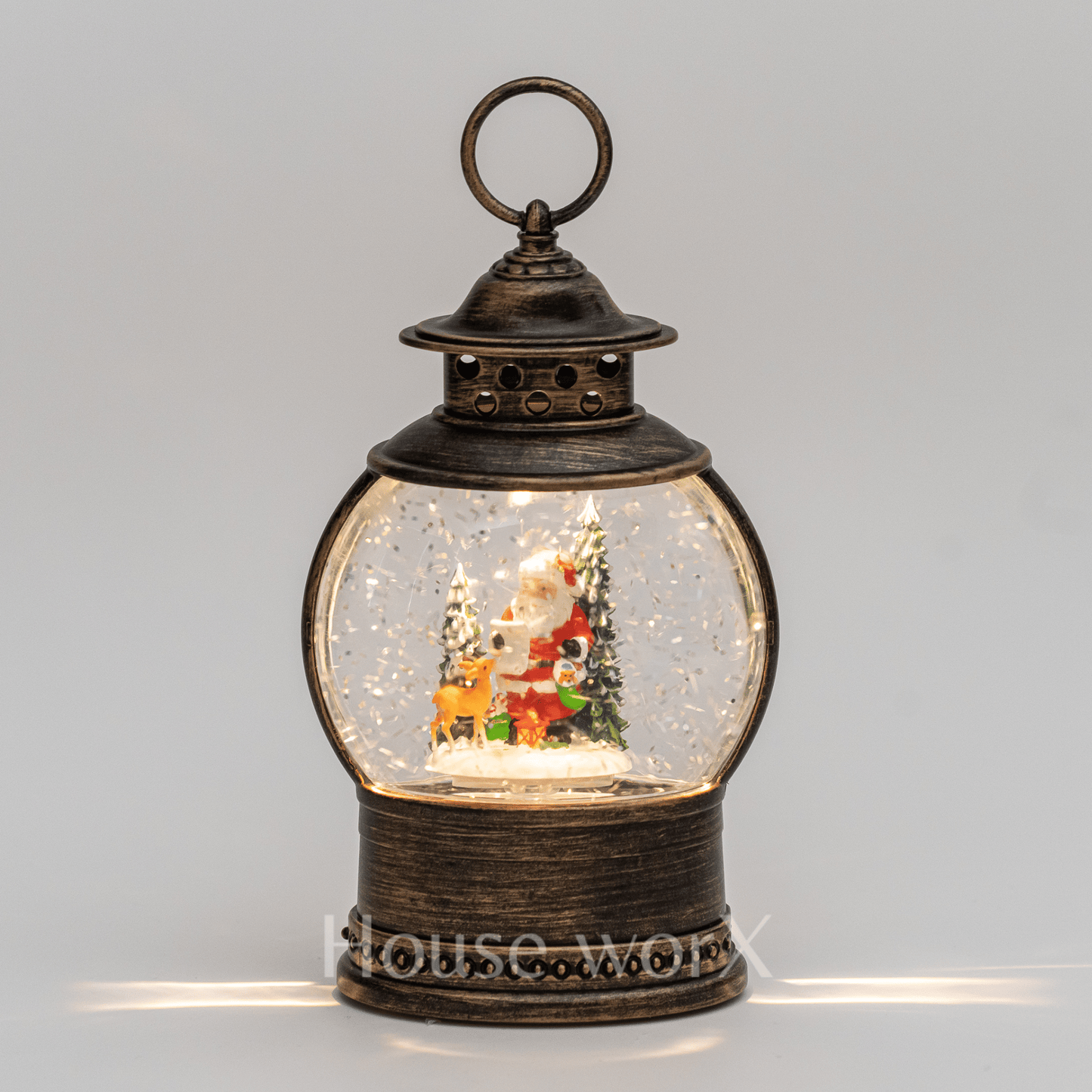 Sorrento Oval - Santa - Christmas Snow Globes by House worX