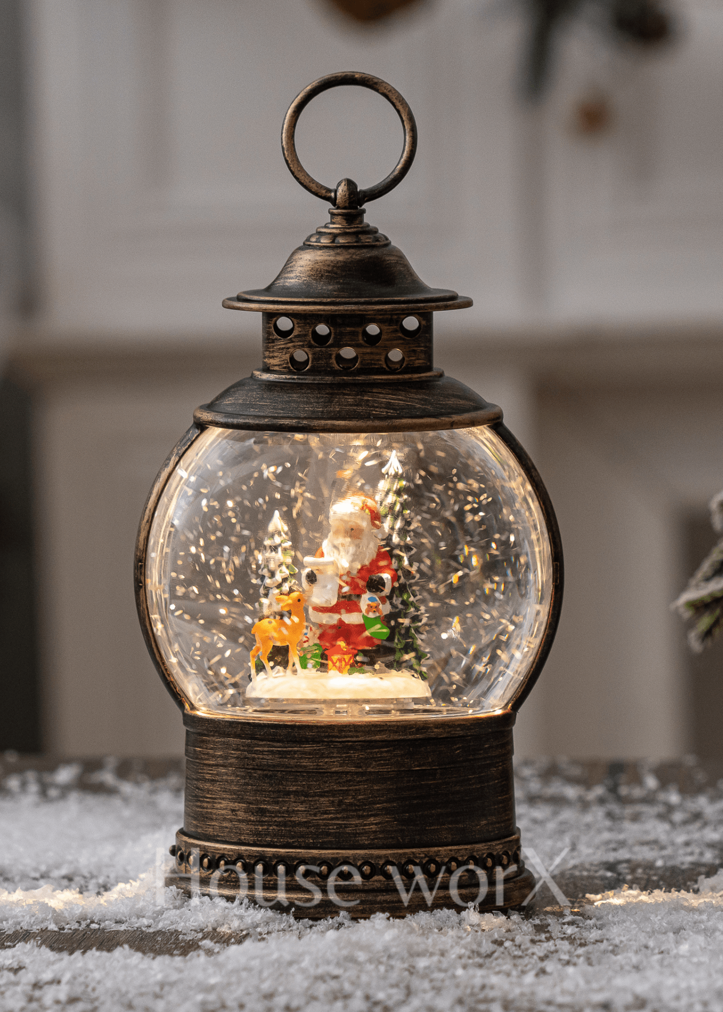 Sorrento Oval - Santa - Christmas Snow Globes by House worX