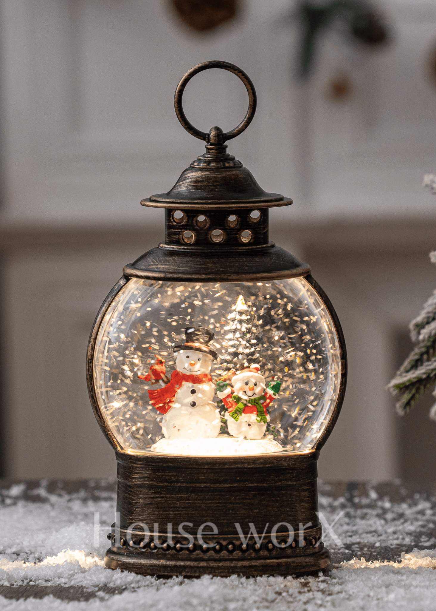 Sorrento Oval - Snowman - Christmas Snow Globes by House worX