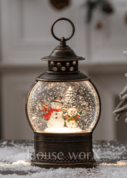 Sorrento Oval - Snowman - Christmas Snow Globes by House worX