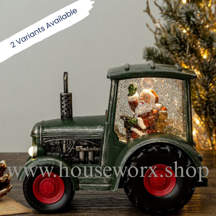 tractor Green 2 Variants available Christmas snow globe