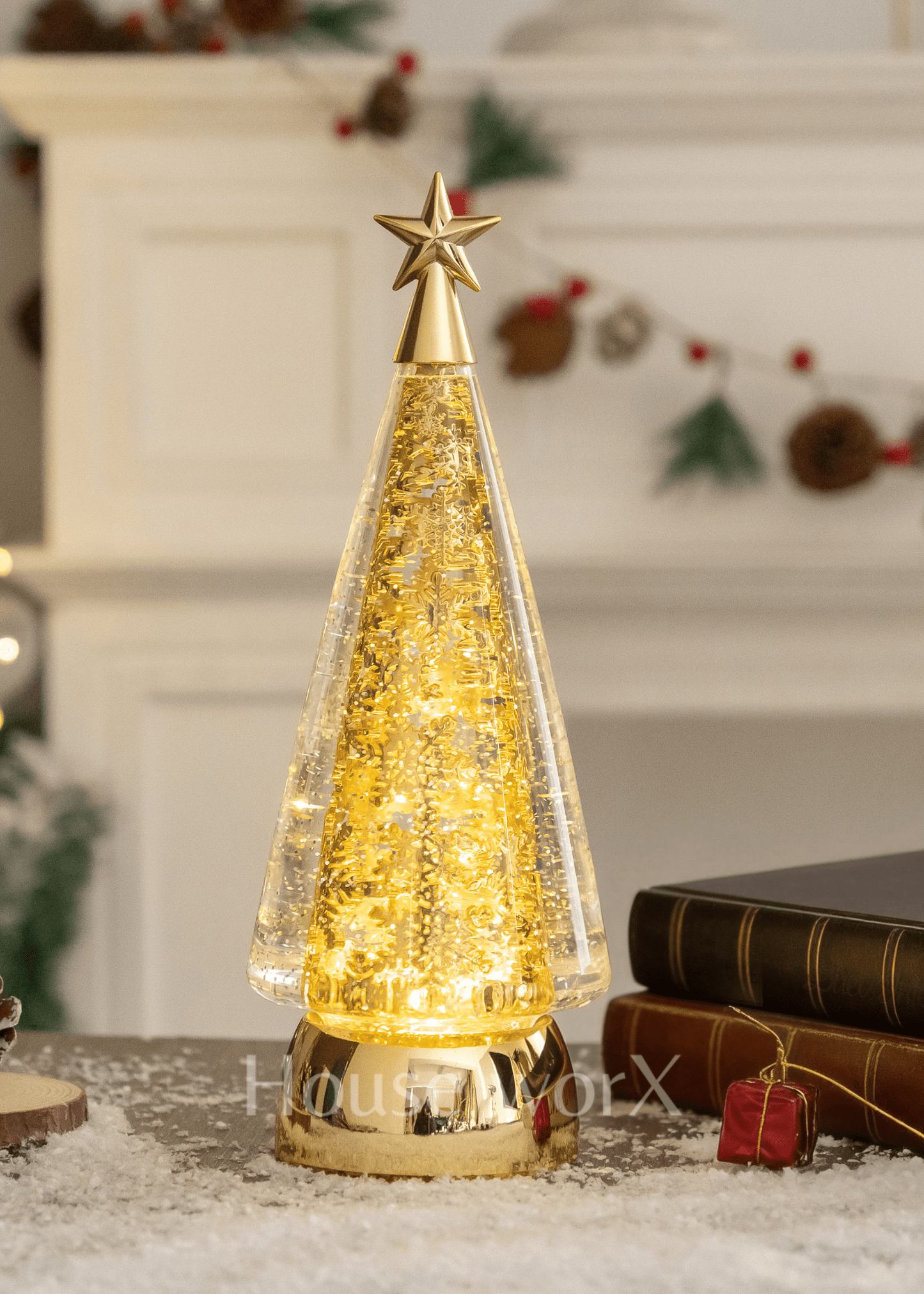 Twilight Tree - Gold - Christmas Snow Globes by House worX