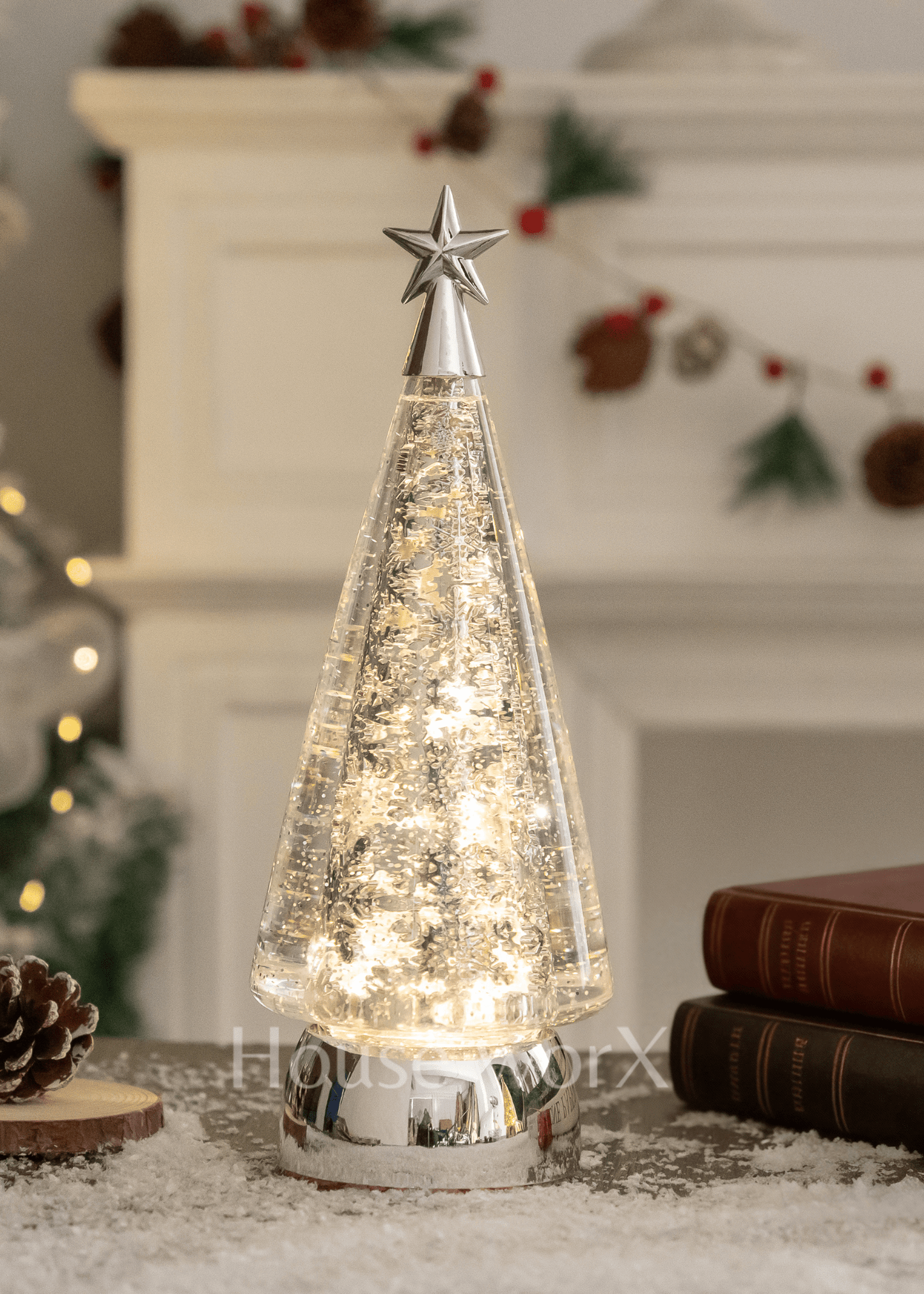 Twilight Tree - Silver - Christmas Snow Globes by House worX