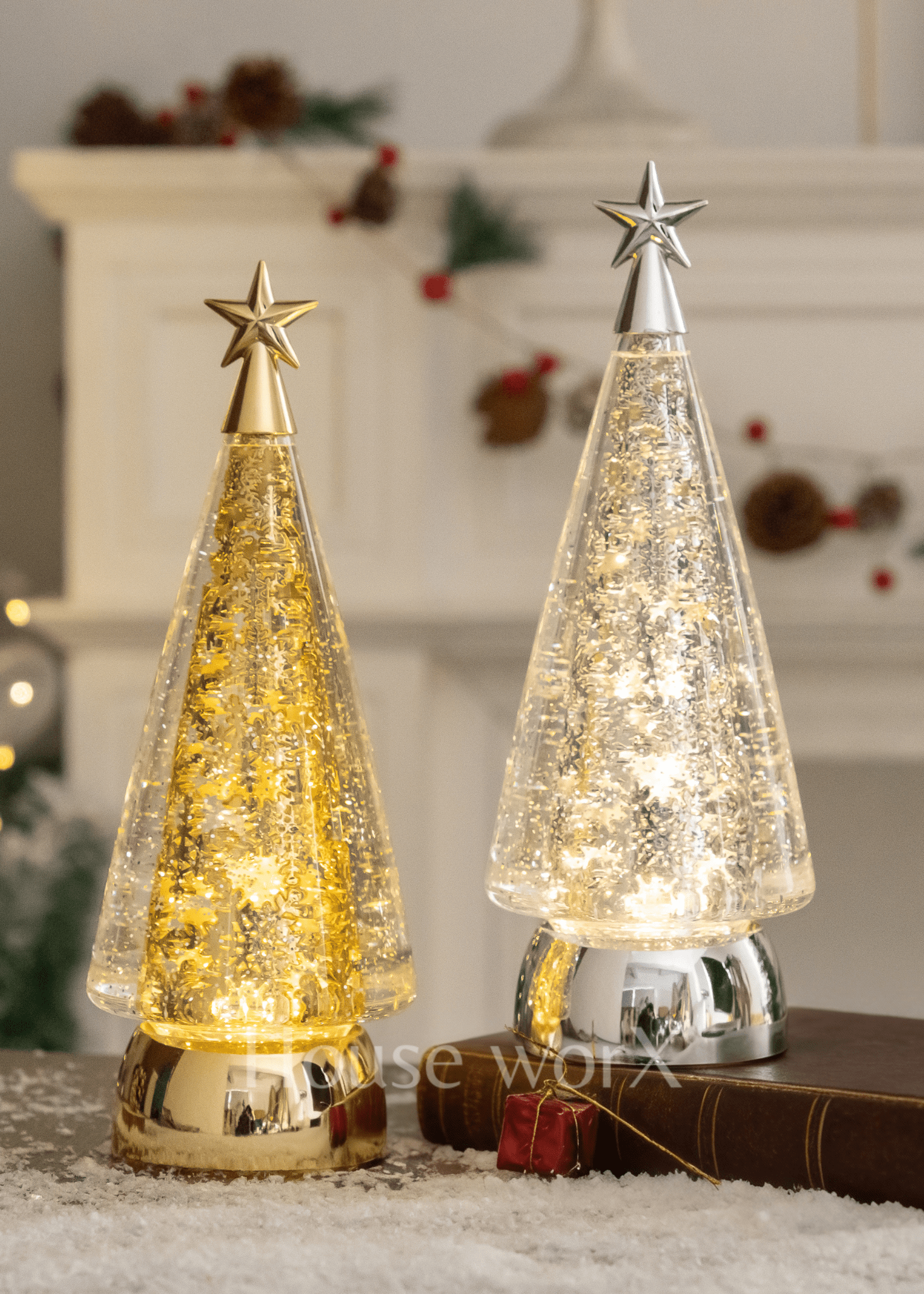 Twilight Tree - Silver - Christmas Snow Globes by House worX