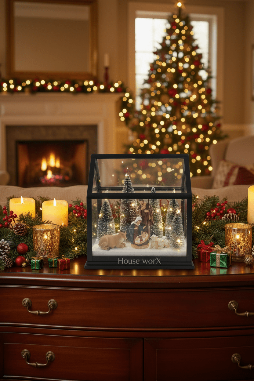 White Lane - Atrium - Nativity - Christmas Snow Globes by House worX