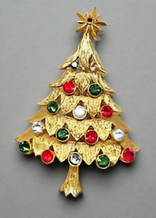 X'mas Tree Brooch - Christmas Snow Globes by House worX