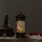 Post box christmas snow globe elf front view