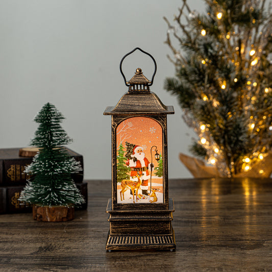mini lantern Santa