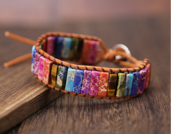 Semi precious stone - Wrap Bracelet