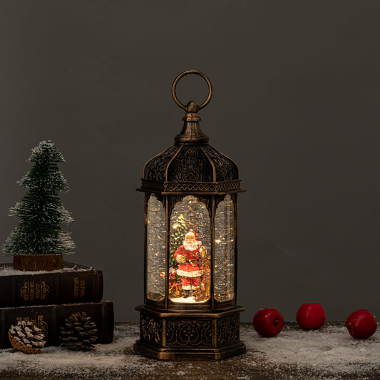 Rotunda Christmas snow globe santa