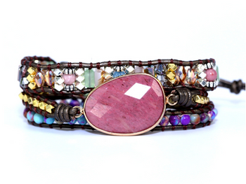 Semi precious stone - Wrap Bracelet