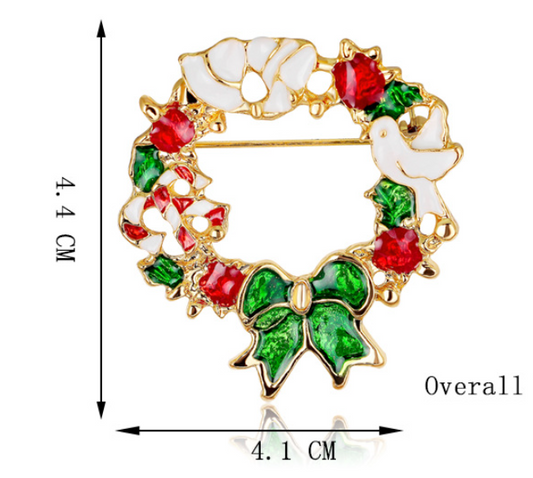 Gold Wreath Brooch