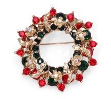 Wreath Brooch - Christmas Snow Globes by House worX